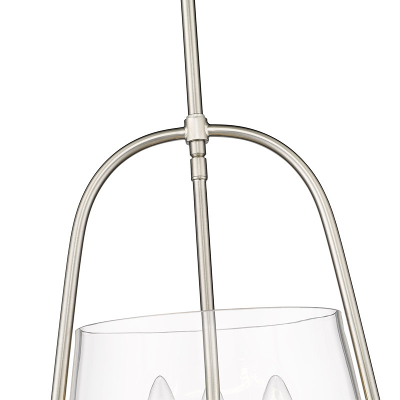 Luminaire suspendu 3 lumières Berardi, Nickel brossé