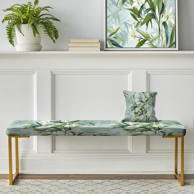 Reckhow - Banc rembourré tropical doré