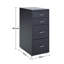 Eulos 28cm Wide 4 -Drawer Mobile Solid Wood File Cabinet-260534965
