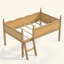 Lit mezzanine avec garde-corps, lit mezzanine bas en bois massif avec échelles et tablette à côté, forme chic et conception à profil bas-1172690133-1172690134