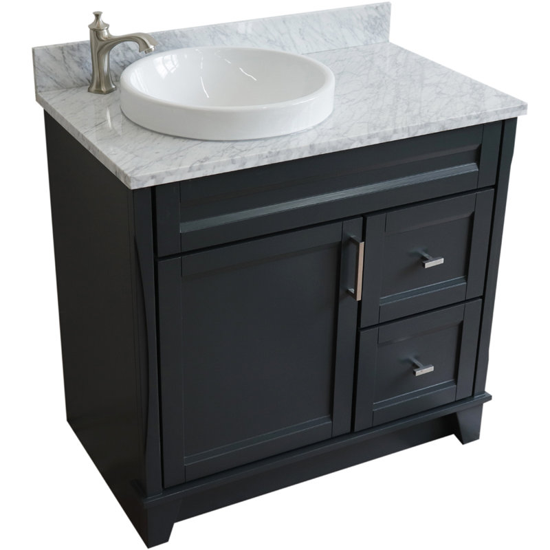 Ensemble de meuble-lavabo simple 37 po Matson, Gris foncé