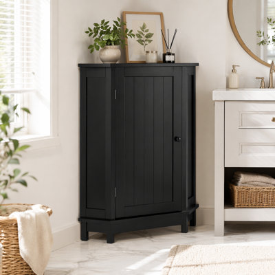Triangle Corner Storage Cabinet with Adjustable Shelves