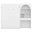 Lit escamotable avec armoire arquée, DEL intégrée, tiroir, cadre de lit mural pliable, plusieurs compartiments de présentation ouverts-133408617