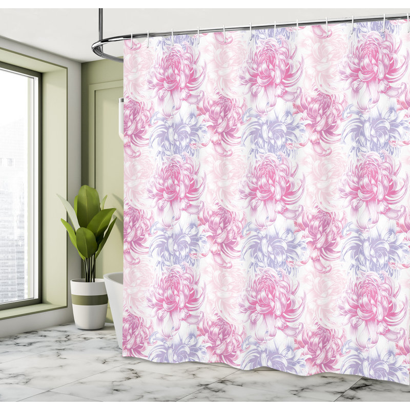 Shower Curtain with Hooks Included, 70"H x 69"W