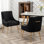 Chaise d'appoint en velours capitonné de 22 po Baudel