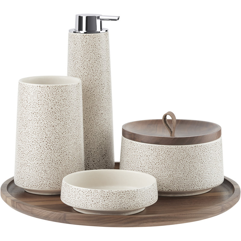 Bente Bathroom Accessory Set, Oyster Pearl