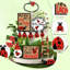 Camarata 12 pièces rouge coccinelle plateau décoré ensemble de décoration printemps été panneau de bois rustique décor de maison de campagne coccinelle plateaux décoratifs plateaux de signes pour la maison décorations de cuisine (coccinelle)