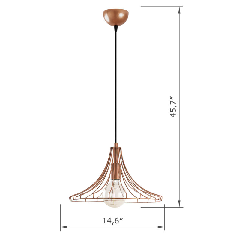 Luminaire suspendu en métal