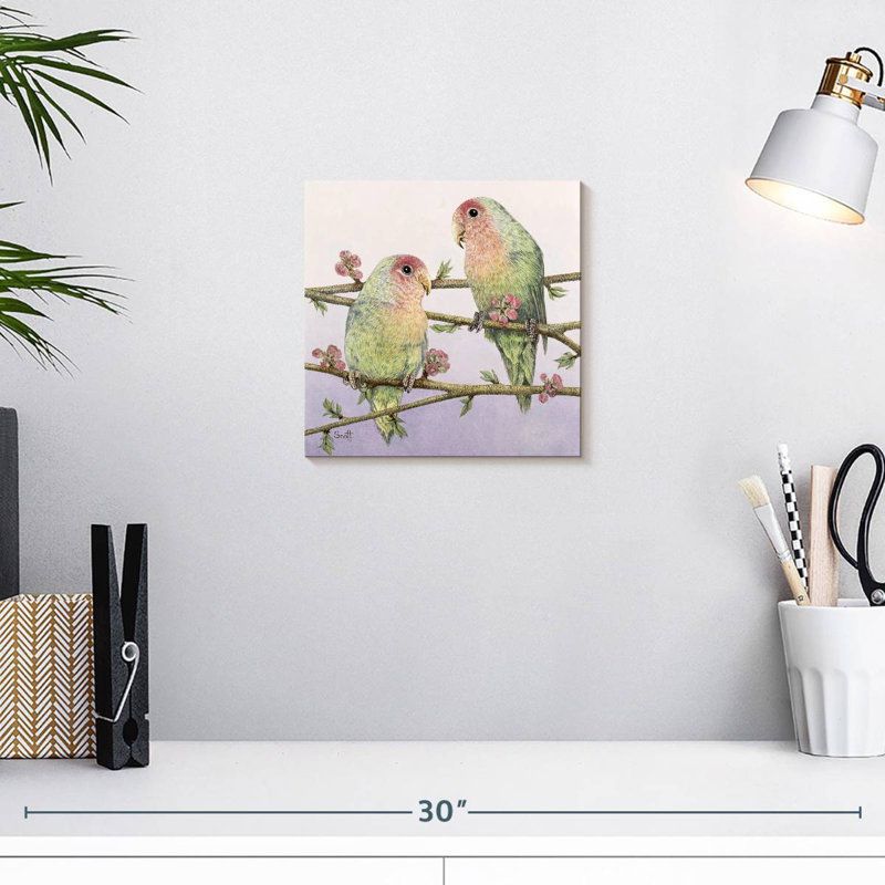 Brampt Love Birds, 10'' H x 10'' W