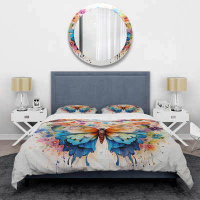 Colorful Butterfly 2 - Insects & Bugs Duvet Cover Set