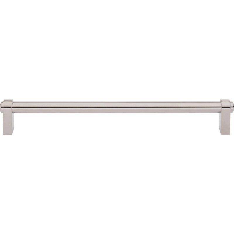 Lawrence Bar Pull, Polished Nickel, 8 13/16" Center To Center