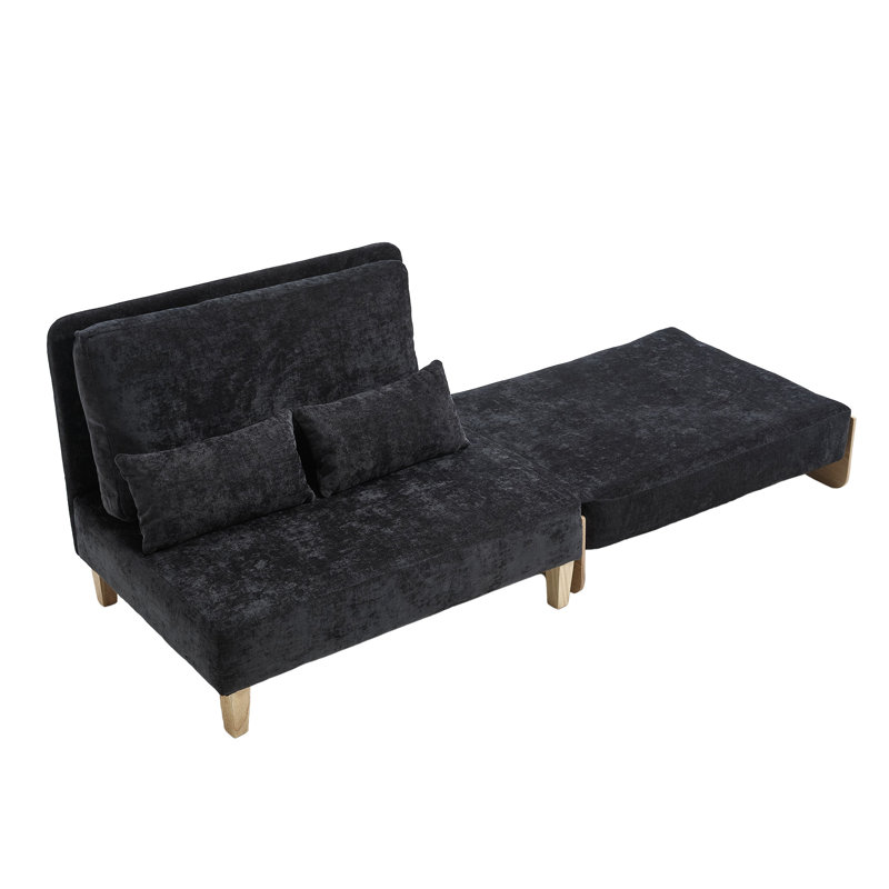 Fauteuil inclinable pliable pour canapé-lit (chaise incluse seulement), Noir
