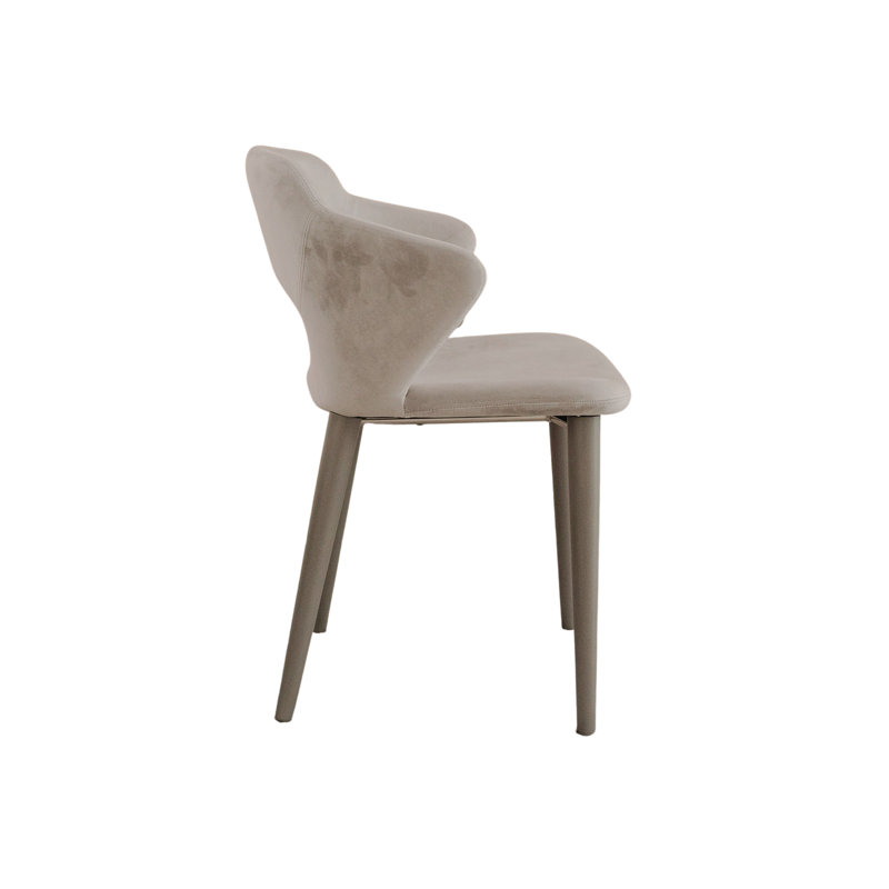 Fauteuil en velours gris Yuliyan