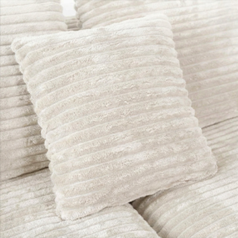 Canapé en éponge sans os de 108 pouces à haute résilience avec densité de 30 pouces, coussins à double couche en forme de nuage, plusieurs options de combinaison, aucune installation requise / blanc cassé