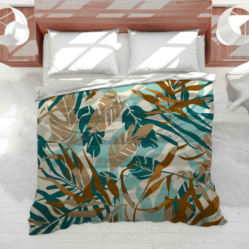 Tropical Bedding Nature Motif Comforter Lush, Twin XL Comforter
