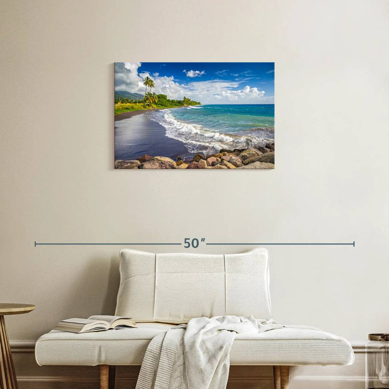 Nicci St Kitts Black Sand Island, H 20 po x l 30 po
