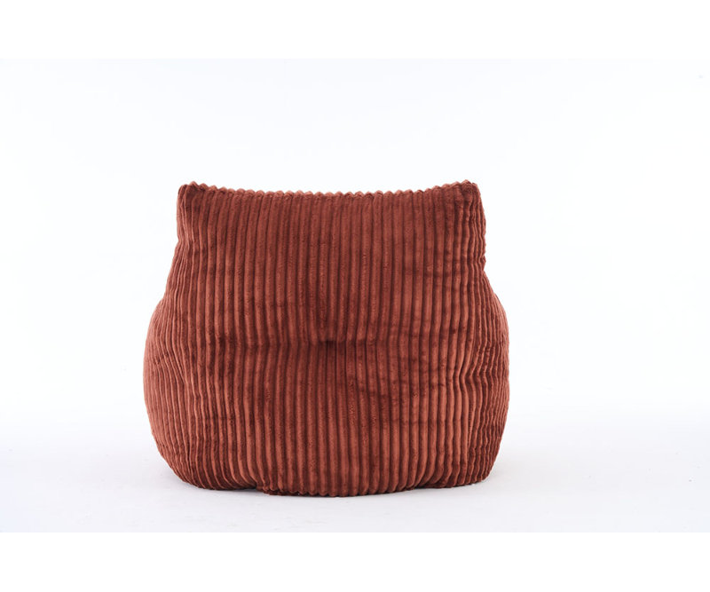 Fauteuil à billes en velours côtelé doux et moelleux rempli d'éponge à mémoire de forme, Velours côtelé rouge