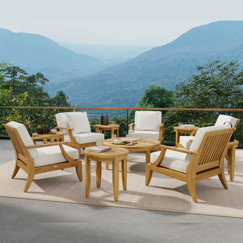 11 Piece Laguna Lounge Set with Sunbrella Cushions