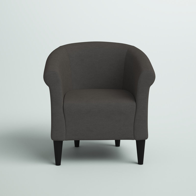 Liam 31.5" W Barrel Chair, Toulan Graphite Twill