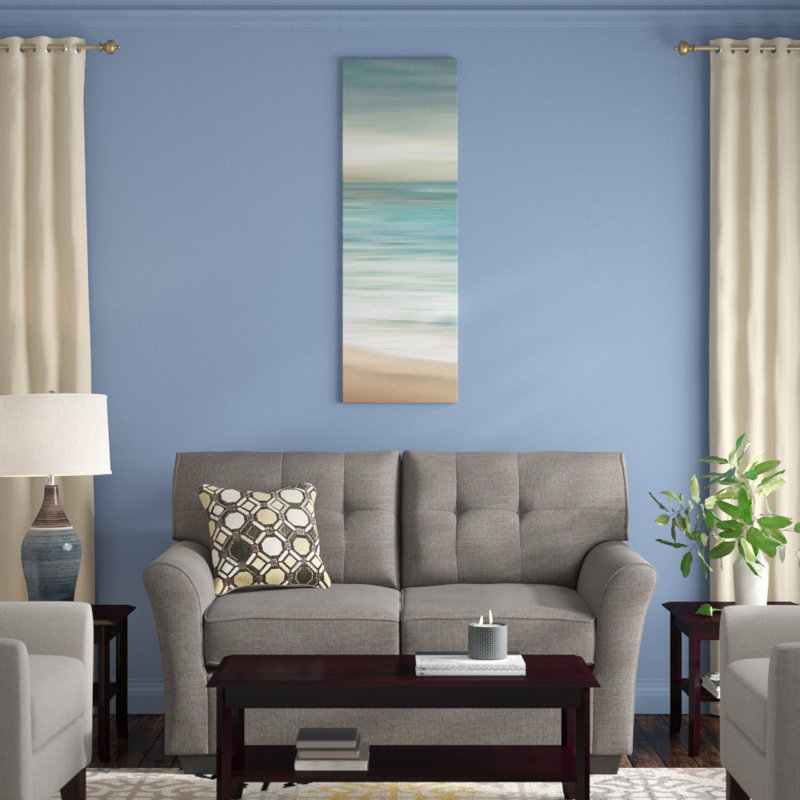 « ocean calme iii », reproduction d’impression sur toile, H 72 po x l 24 po x P 1,5 po, Toile tendue
