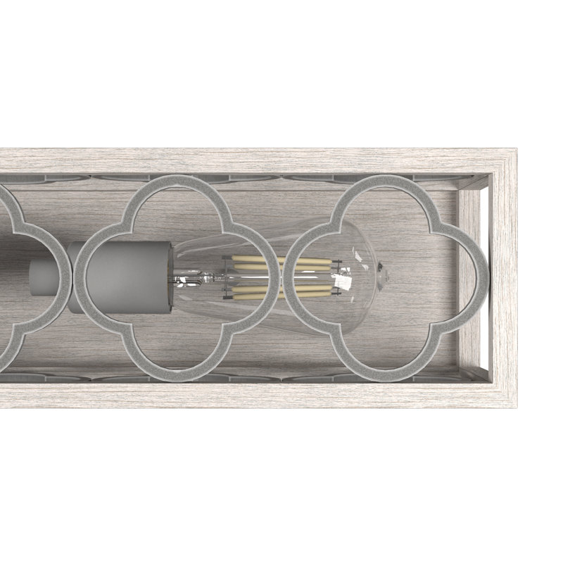 Gablecrest Quatrefoil 21" Dimmable Outdoor Wall Sconce in Distressed White