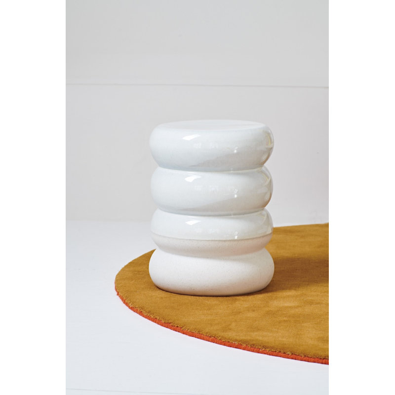 Alfrida - Tabouret Chubby - blanc
