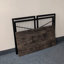 Zynix Bureau pliant de 40 po et table de travail pour petits espaces, chêne gris et noir