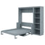 Lit escamotable Liftup avec bureau et tablettes, bois de pin massif et panneau de fibres à densité moyenne-116501871-116501873