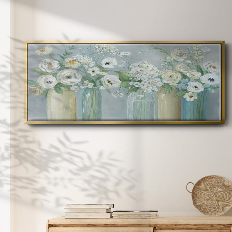 Blooming Meadow Beauties - Toile encadrée, H 20 po x l 50 po