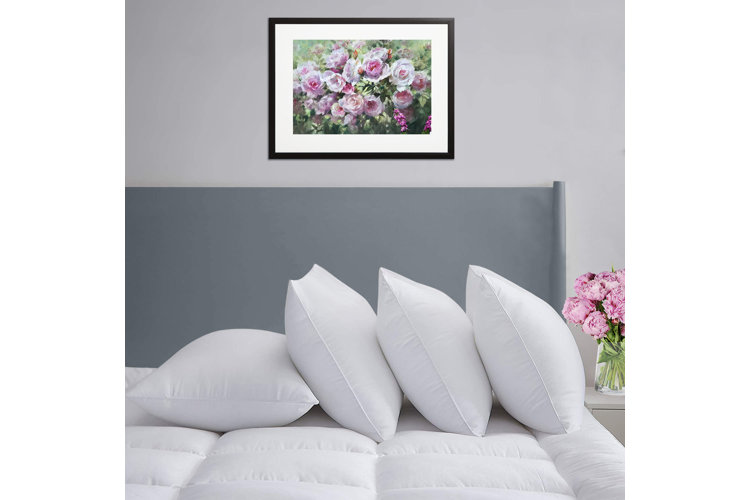 pillows on bed