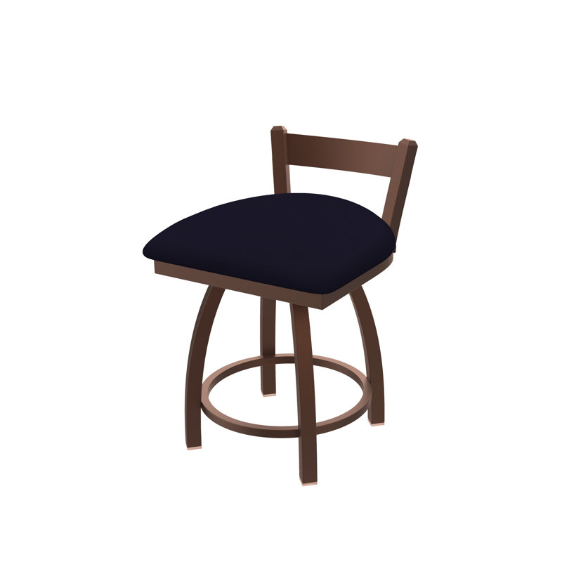 Tabouret de coiffeuse à dossier bas 18 po Catalina, Bronze, Vinyle - Crépuscule galop