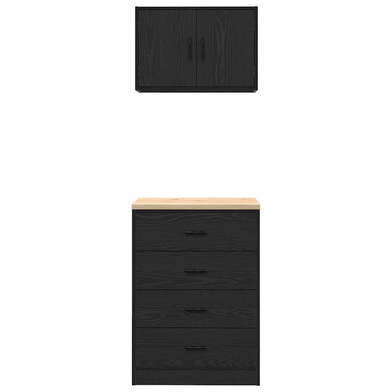 2 Piece Storage System, Black