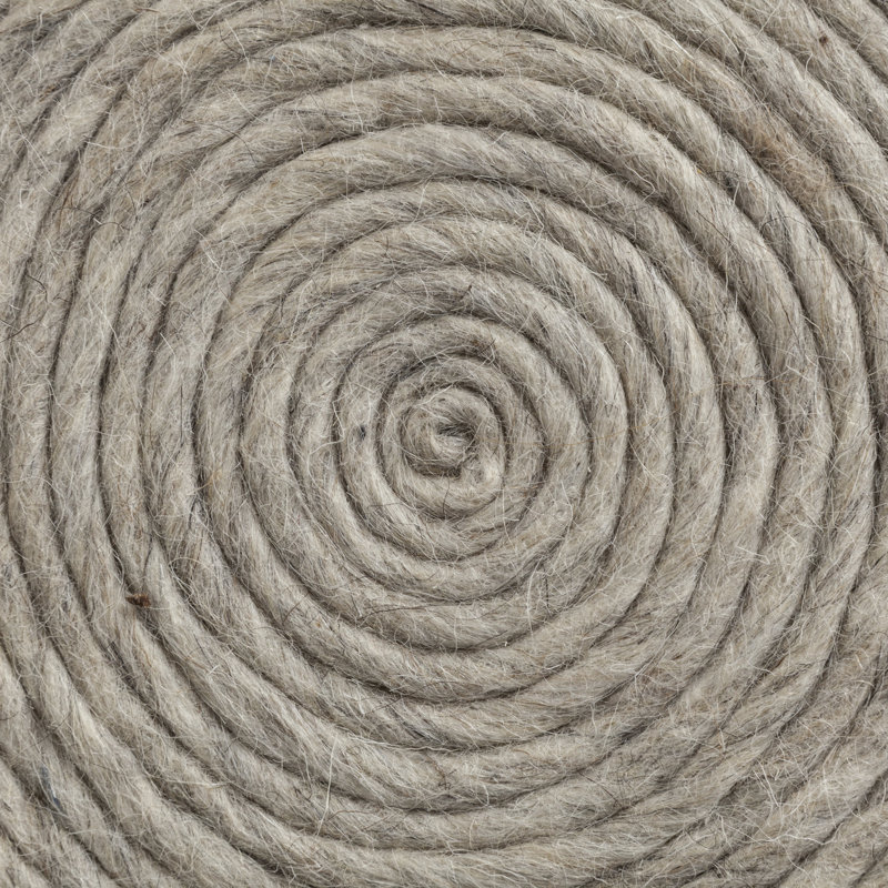 Pouf rond Rudolph de 15,7 po de largeur, Crème