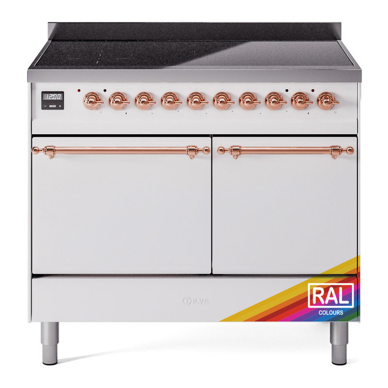 ILVE Nostalgie II Series 40 in. Induction Range with 6 Induction Elements (Solid Door), RAL/Copper