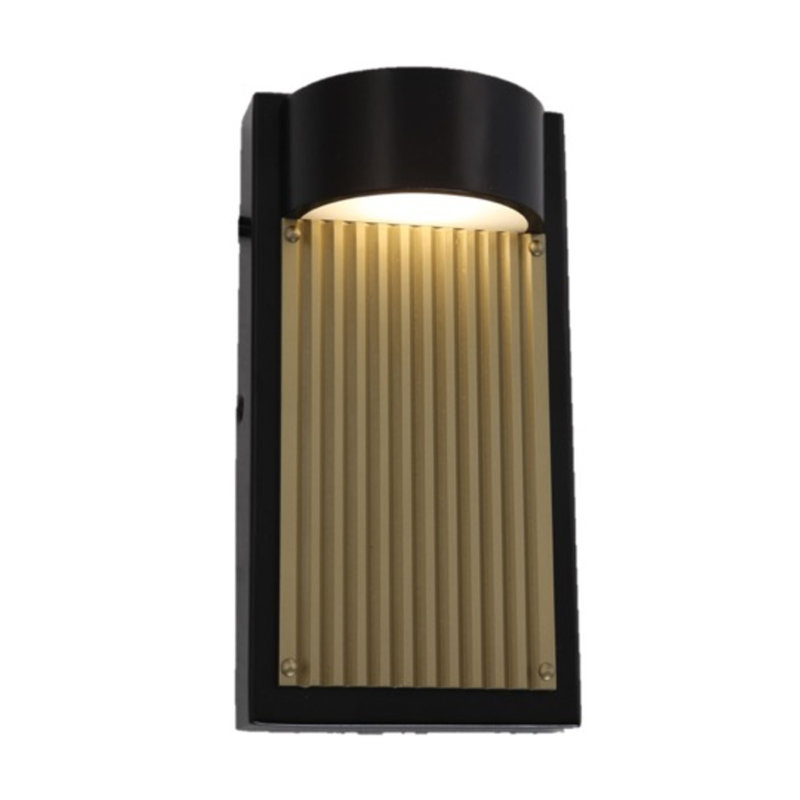 Faris LED Wall Light, Bronze, 12" H x 6" W x 3" D