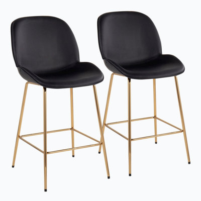 Diva Upholstered Counter Stool with Metal Frame