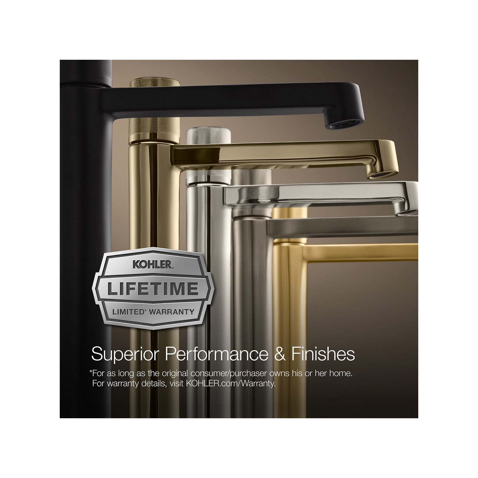 Purist Wall Mounted Tub Spout, Vibrant French Gold