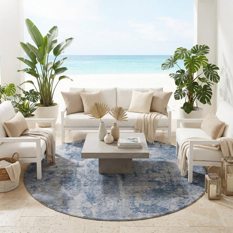 Tapis d'intérieur rond 8 po