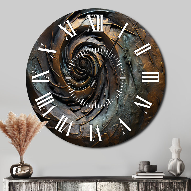 Horloge murale tourbillon bronze, Surdimensionné