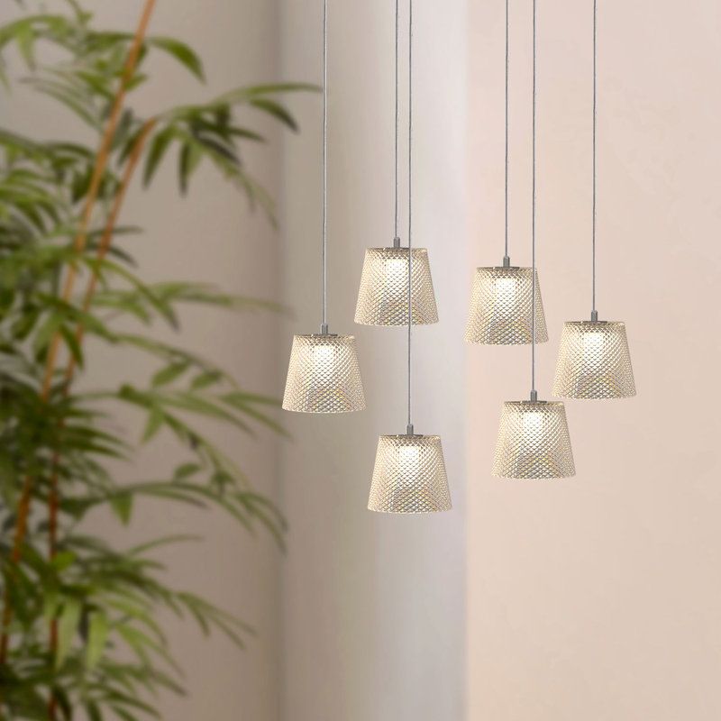 Luminaire suspendu conique à 6 lumières Emerie