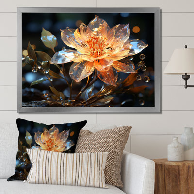 " Orange Crystal Flowers II "