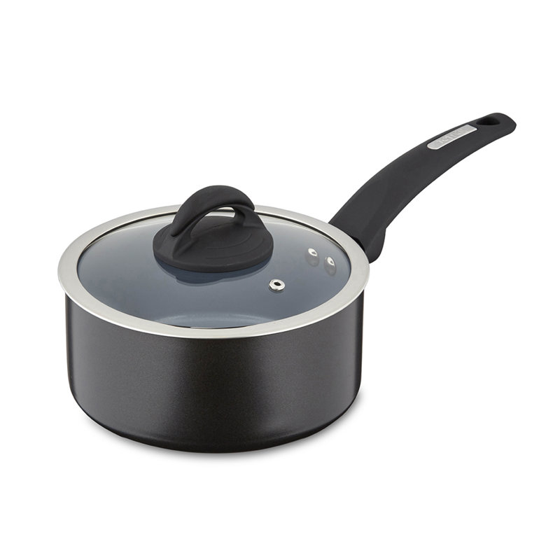 Tower Cerasure Saucepan with Non-Stick Coating, Suitable for all Hob Types, Graphite, 1.7 litres
