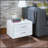Deoss White Finish Accent Table-468029139