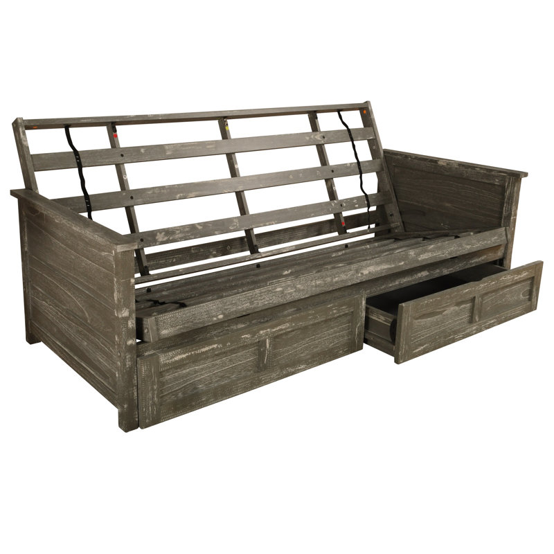 Base de futon Anders, matelas non inclus, Gris patiné