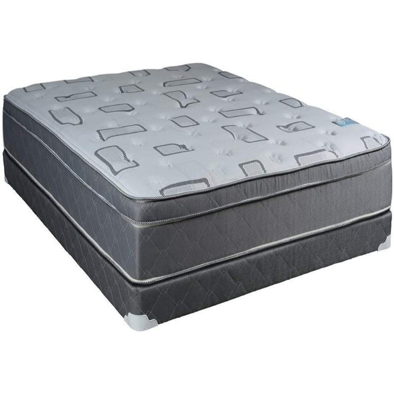 Alwyn Home Whitcomb King 10'' Medium Innerspring Mattress and Box Spring