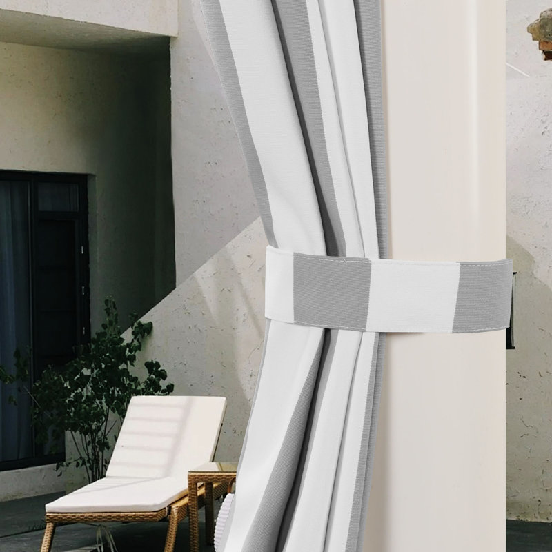 Panneau rayé pour l'extérieur, L 52 po x L 108 po, Gris cendre