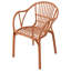Chaise de salle à manger d'extérieur empilable, fauteuil en plastique de style rotin sans assemblage-133721545