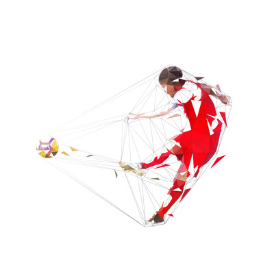 Soccer Player by Msan10 - Wrapped Canvas Print