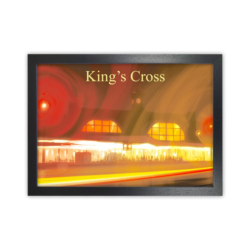 King's Cross by Richard O'Neill - Print, Black Framed, 34cm H x 46cm W x 3cm D