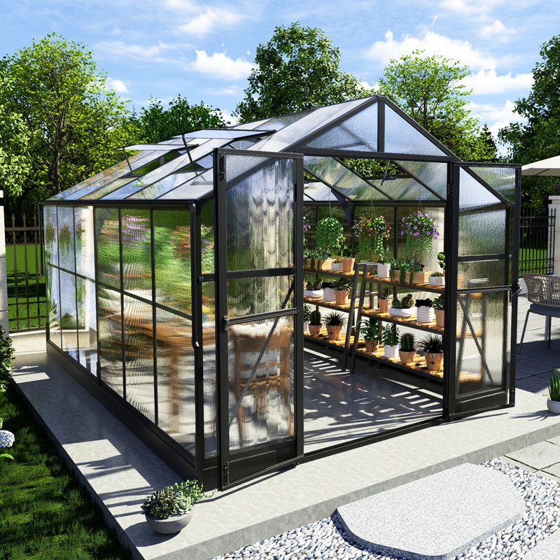 Serre en polycarbonate robuste, H 83 po x l 96 po x P 144 po